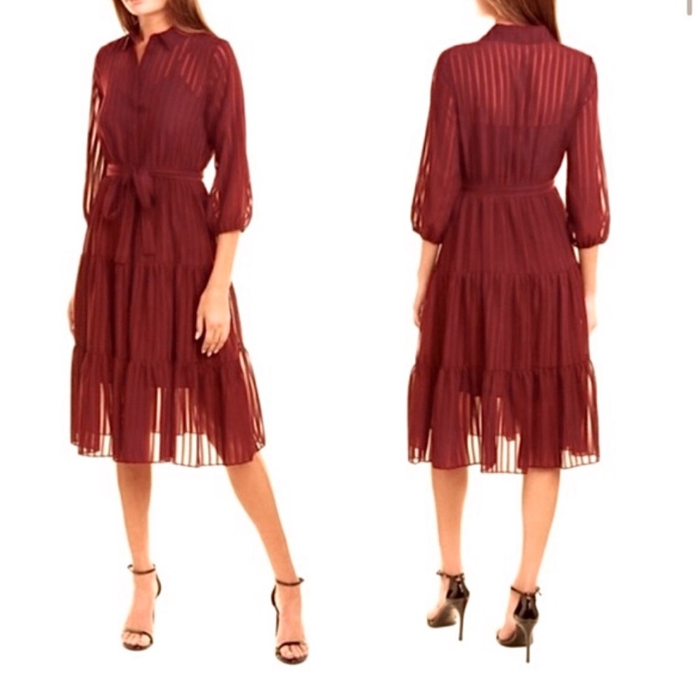 Nanette Lepore Shirt Dress with tie waist, size 2